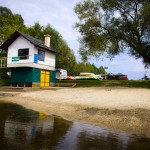 plaża i przystań na Bzurze